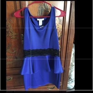 Peplum dress Blue